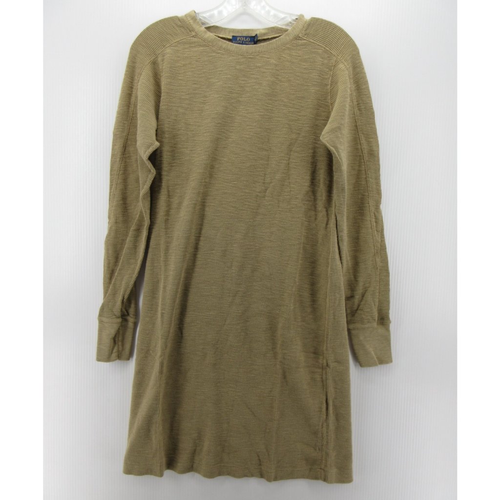 Ralph Lauren Polo Dress Medium Sweater Thermal Waffle Crewneck New
